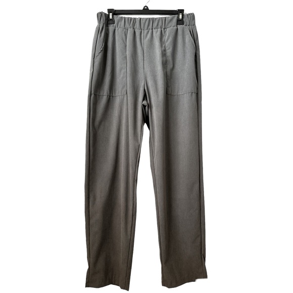 Gray Corduroy Wide Leg Pants With Pockets Size Large BNWOT - Picture 2 of 7